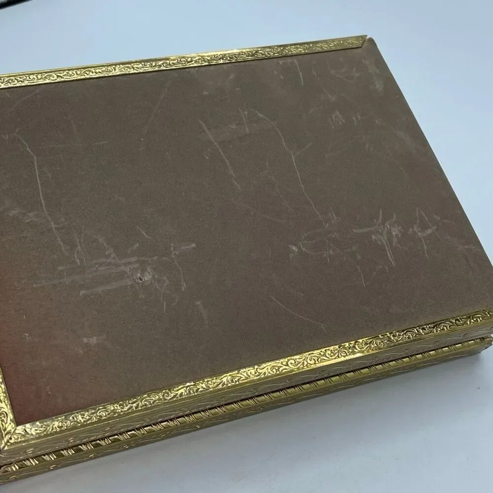 Vintage gold tone hinged double 5 X 7 frames